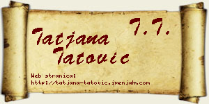 Tatjana Tatović vizit kartica